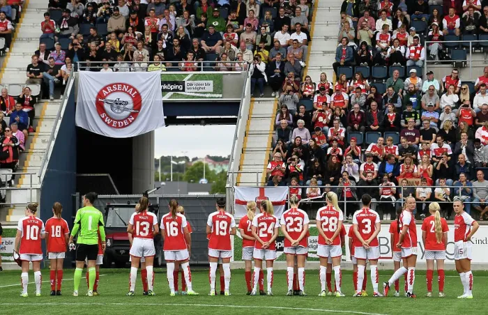 Framed Print : Arsenal Women Kick Off UEFA Champions League Campaign Against Linkopings FC in Sweden, 2023