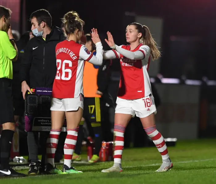 Framed Print : Arsenal Women: Laura Wienroither Replaces Noelle Maritz in Conti Cup Quarterfinal vs Manchester United