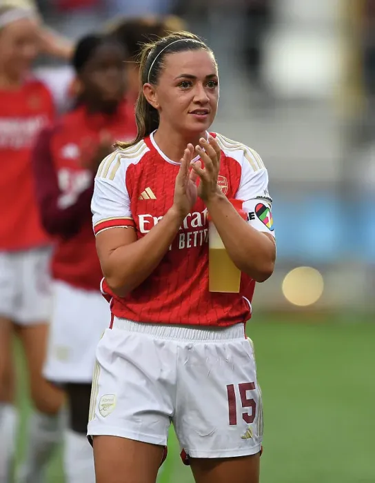 Framed Print : Arsenal Women Make History: Victory in UEFA Champions League Debut vs. Linkoping FC (2023-24)
