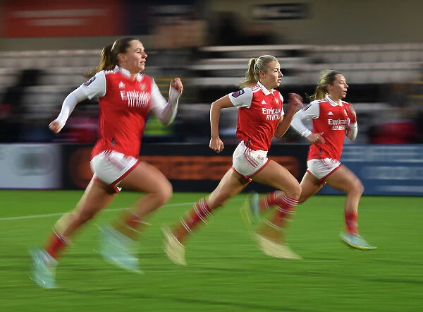 Arsenal Women: Post-Match Training at Meadow Park after Victory over Everton FC