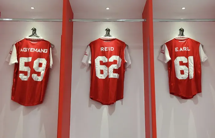 Framed Print : Arsenal Women: Pre-Match Huddle in the Dressing Room before Arsenal vs FC Zurich, UEFA Women's Champions League, 2022-23 Framed Print : Arsenal Women: Pre-Match Huddle in the Dressing Room before Arsenal vs FC Zurich, UEFA Women's Champions League, 2022-23