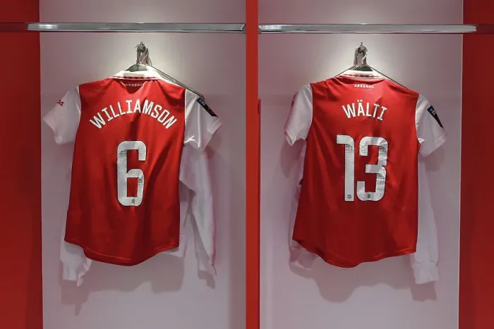 Framed Print : Arsenal Women: Pre-Match Preparation in the Emirates Changing Room Ahead of Showdown against Chelsea (FA Women's Super League, 2022-23) Framed Print : Arsenal Women: Pre-Match Preparation in the Emirates Changing Room Ahead of Showdown against Chelsea (FA Women's Super League, 2022-23)