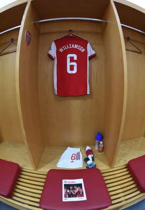 Framed Print : Arsenal Women: Pre-Match Rituals in the Emirates Changing Room before Clash with Chelsea (FA WSL 2021-22) Framed Print : Arsenal Women: Pre-Match Rituals in the Emirates Changing Room before Clash with Chelsea (FA WSL 2021-22)