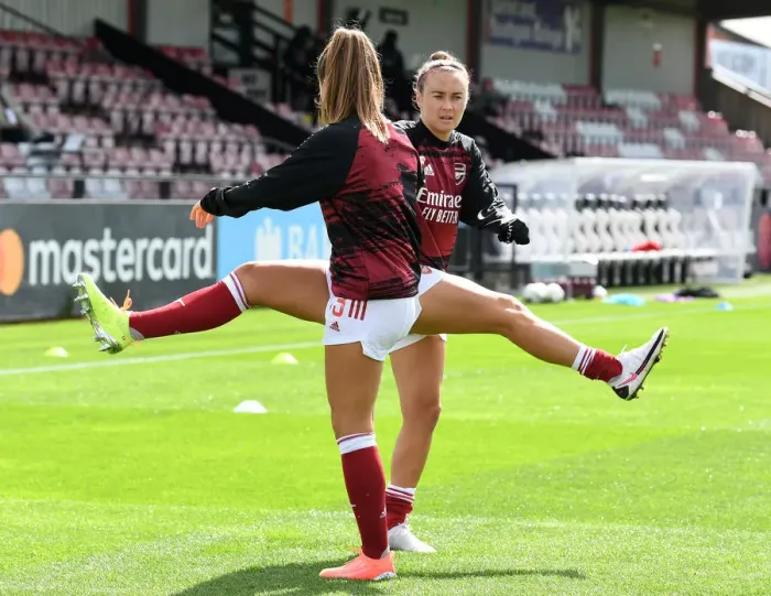 Framed Print : Arsenal Women Prepare for Action Against Reading Women in FA WSL Match Framed Print : Arsenal Women Prepare for Action Against Reading Women in FA WSL Match