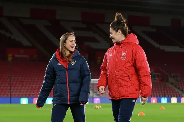 Framed Print : Arsenal Women Prepare for Southampton Clash: Pitch Inspection at St. Mary's Stadium Framed Print : Arsenal Women Prepare for Southampton Clash: Pitch Inspection at St. Mary's Stadium