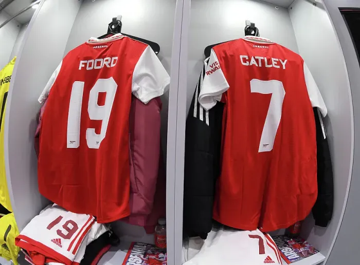 Framed Print : Arsenal Women: Preparing for Conti Cup Showdown Against Aston Villa - A Peek into the Team's Changing Room