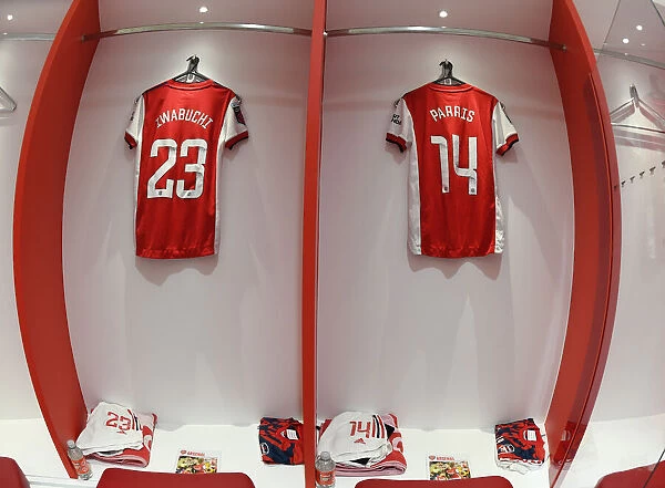 Arsenal Women: Readying for Battle - Layered Shirts in the Changing Room before FA WSL Clash with Tottenham Hotspur