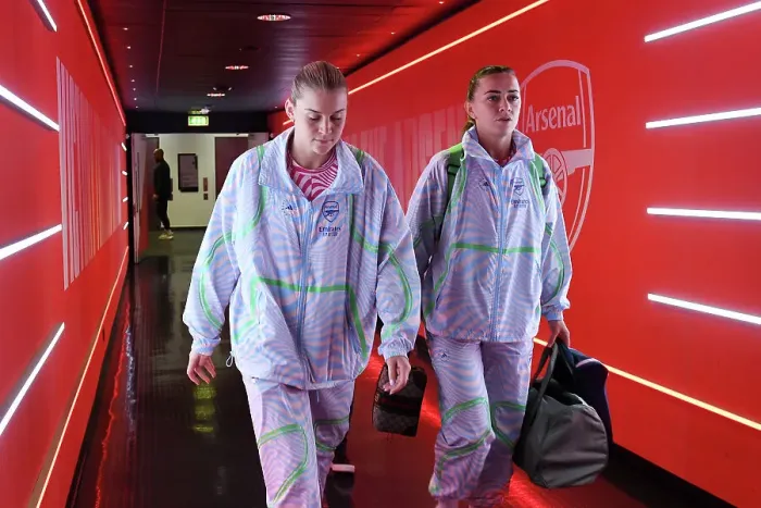 Framed Print : Arsenal Women: Russo and McCabe Arrive at Emirates Stadium Ahead of Aston Villa Clash (2023-24) Framed Print : Arsenal Women: Russo and McCabe Arrive at Emirates Stadium Ahead of Aston Villa Clash (2023-24)