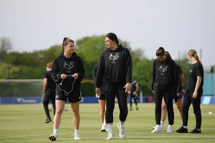 Framed Print : Arsenal Women: Sabrina D'Angelo and Kaylan Marckese Focused and Ready for FA WSL Showdown against Everton