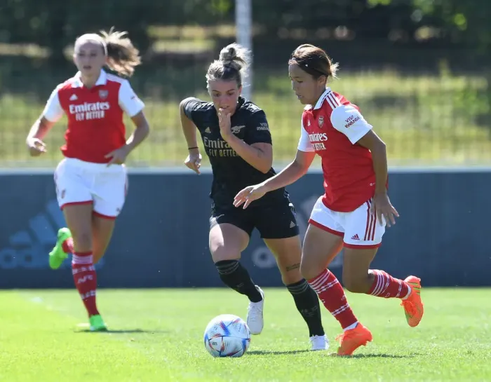 Framed Print : Arsenal Women Train at Adidas Facility in Germany Framed Print : Arsenal Women Train at Adidas Facility in Germany