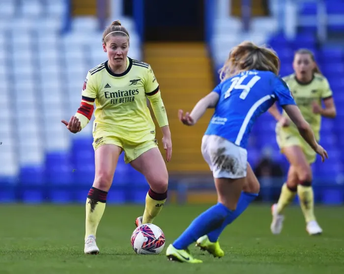 Framed Print : Arsenal Women Triumph Over Birmingham City Women in WSL Clash (09 / 01 / 2022)