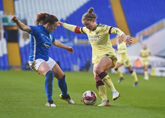 Framed Print : Arsenal Women Triumph Over Birmingham City in WSL Clash (09 / 01 / 2022)