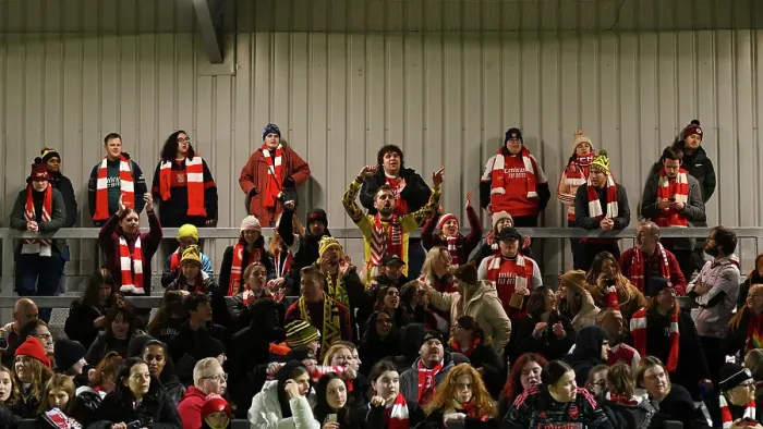Framed Print : Arsenal Women Triumph over Bristol City in FA Continental Tyres League Cup Match: Fans Celebrate Victory Framed Print : Arsenal Women Triumph over Bristol City in FA Continental Tyres League Cup Match: Fans Celebrate Victory