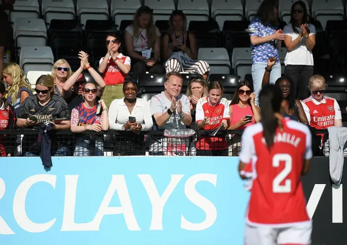 Framed Print : Arsenal Women Triumph: Rafaelle Souza's Brilliant Performance in Arsenal vs. Aston Villa (FA Women's Super League 2022-23)