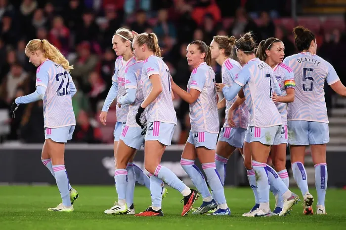 Framed Print : Arsenal Women Triumph Over Southampton: Ilestedt Scores Second Goal in Conti Cup Clash