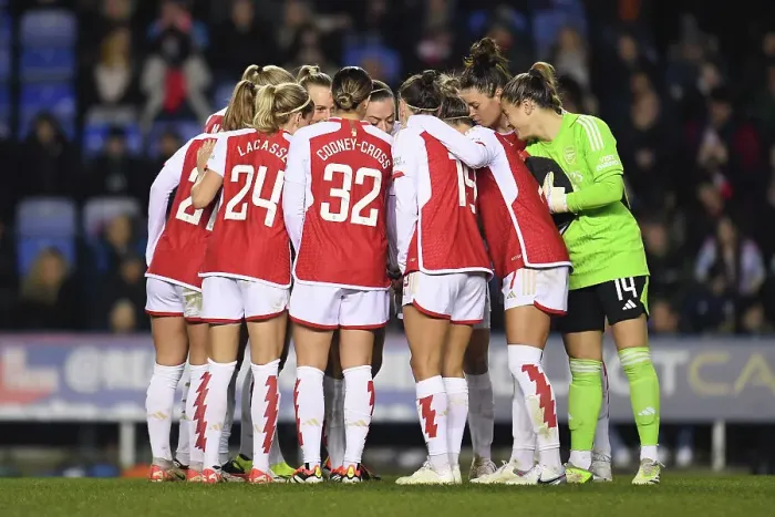 Framed Print : Arsenal Women Unite: Huddle Before Second Half vs. Reading in FA WSL Cup Framed Print : Arsenal Women Unite: Huddle Before Second Half vs. Reading in FA WSL Cup