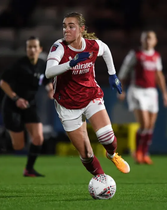 Framed Print : Arsenal Women vs. Tottenham Hotspur Women: FA Womens Continental League Cup Match in Empty Meadow Park Amidst Coronavirus Restrictions
