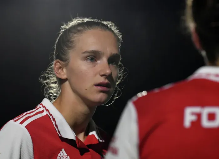Framed Print : Arsenal Women vs AFC Ajax: Vivianne Miedema in Action - UEFA Women's Champions League Second Qualifying Round First Leg