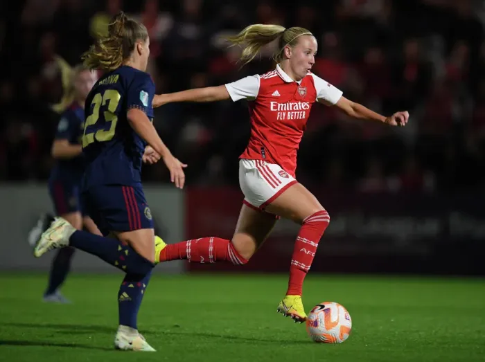 Framed Print : Arsenal Women vs Ajax: Battle in the UEFA Women's Champions League