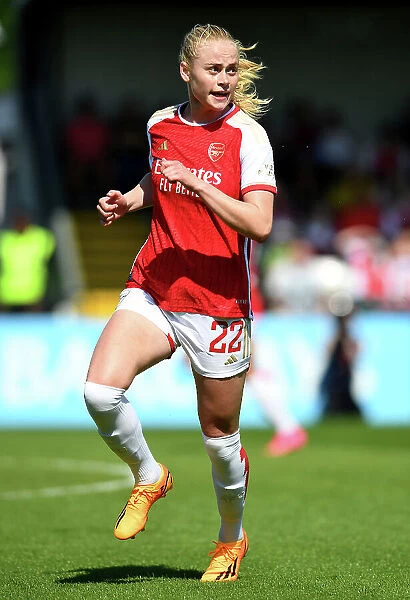 Arsenal Women vs Aston Villa: FA Women's Super League Showdown at Meadow Park (2022-23) - Kathrine Kuhl in Action