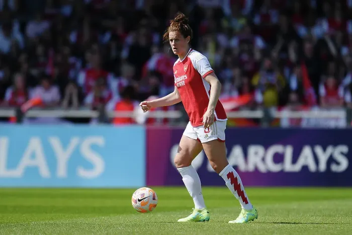 Framed Print : Arsenal Women vs Aston Villa: Jennifer Beattie in Action during the 2022-23 FA Women's Super League Clash