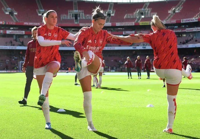 Framed Print : Arsenal Women vs. Aston Villa: Pre-Match Warm-Up at Emirates Stadium (2023-24) Framed Print : Arsenal Women vs. Aston Villa: Pre-Match Warm-Up at Emirates Stadium (2023-24)