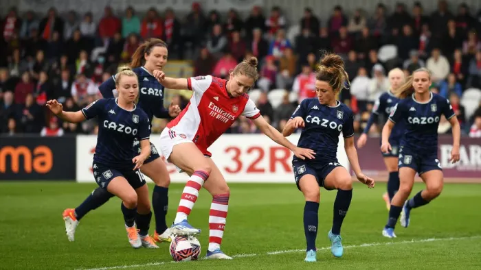 Framed Print : Arsenal Women vs. Aston Villa Women: Tense Battle in FA WSL as Miedema Fights Off Pressure Framed Print : Arsenal Women vs. Aston Villa Women: Tense Battle in FA WSL as Miedema Fights Off Pressure