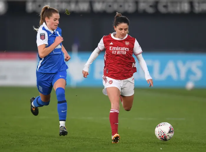 Framed Print : Arsenal Women vs. Birmingham City Women: FA WSL Showdown at Meadow Park - A Clash of Football Titans