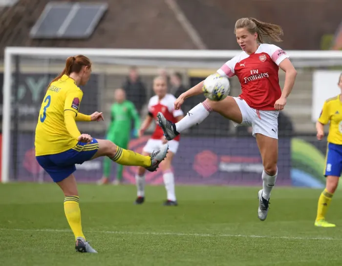 Framed Print : Arsenal Women vs Birmingham Ladies: A Star-Studded Clash - Tabea Kemme vs Meaghan Sargeant Framed Print : Arsenal Women vs Birmingham Ladies: A Star-Studded Clash - Tabea Kemme vs Meaghan Sargeant