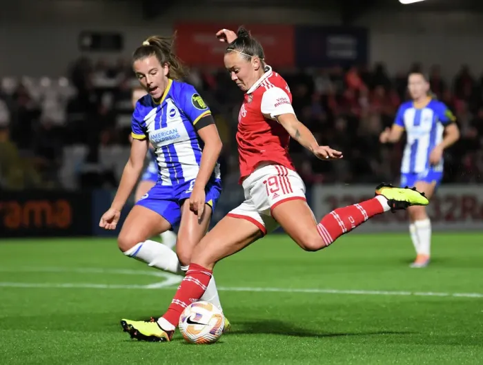 Framed Print : Arsenal Women vs Brighton & Hove Albion Women: FA WSL Clash at Meadow Park Framed Print : Arsenal Women vs Brighton & Hove Albion Women: FA WSL Clash at Meadow Park