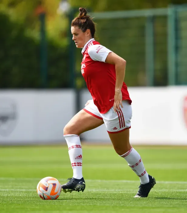 Framed Print : Arsenal Women vs Brighton & Hove Albion Women: Jennifer Beattie Shines in Pre-Season Friendly (2022-23)