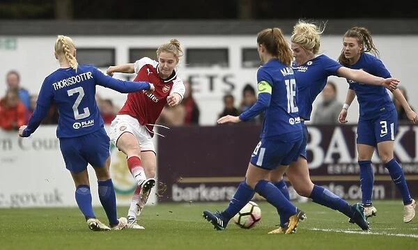 Arsenal Women vs. Chelsea Ladies: WSL Quarterfinals Showdown (1 / 4 / 2018) - Battle of the Titans in the Women's Super League (2017-18)