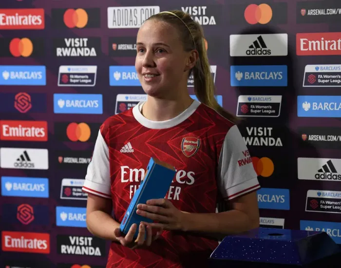 Framed Print : Arsenal Women vs Chelsea Women: Beth Mead Post-Match Interview - FA WSL 2020-21