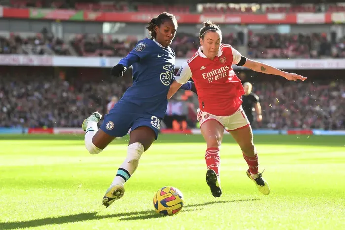 Framed Print : Arsenal Women vs Chelsea Women: Clash at the Emirates - FA Women's Super League 2022-23 Framed Print : Arsenal Women vs Chelsea Women: Clash at the Emirates - FA Women's Super League 2022-23