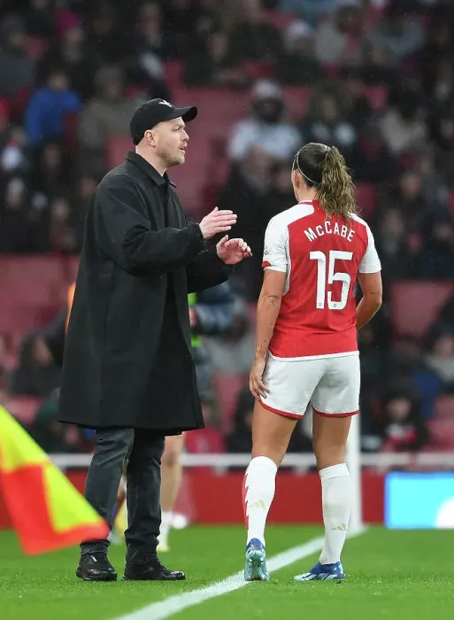 Framed Print : Arsenal Women vs Chelsea Women: Eidevall Coaches McCabe at Emiras Stadium (2023-24 Barclays WSL) Framed Print : Arsenal Women vs Chelsea Women: Eidevall Coaches McCabe at Emiras Stadium (2023-24 Barclays WSL)