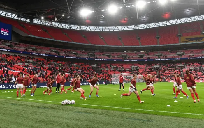 Framed Print : Arsenal Women vs. Chelsea Women: FA Cup Final Showdown at Wembley Stadium