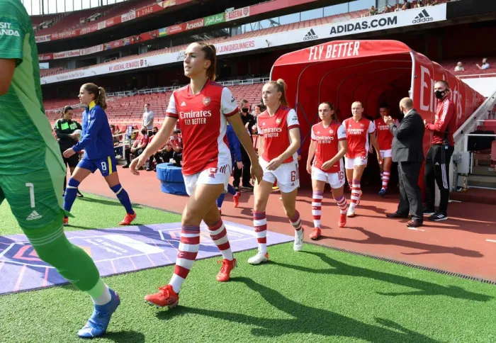 Framed Print : Arsenal Women vs. Chelsea Women: FA WSL Clash at Emirates Stadium (2021-22)