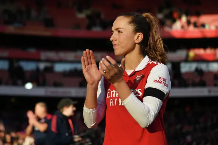 Framed Print : Arsenal Women vs Chelsea Women: Lia Walti's Emotional Moment after Barclays WSL Match at Emirates Stadium