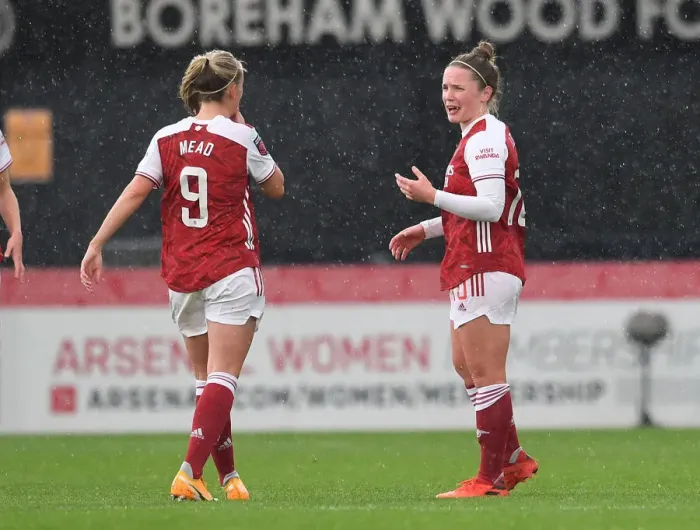 Framed Print : Arsenal Women vs. Chelsea Women: A Star-Studded Showdown featuring Kim Little and Beth Mead Framed Print : Arsenal Women vs. Chelsea Women: A Star-Studded Showdown featuring Kim Little and Beth Mead