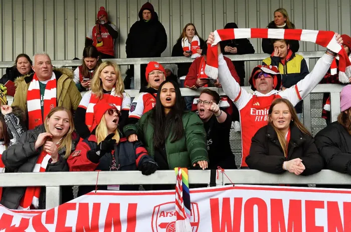 Framed Print : Arsenal Women vs Everton Women: Barclays Super League Showdown at Meadow Park (2023-24) - A Sea of Passionate Arsenal Fans Awaits Framed Print : Arsenal Women vs Everton Women: Barclays Super League Showdown at Meadow Park (2023-24) - A Sea of Passionate Arsenal Fans Awaits