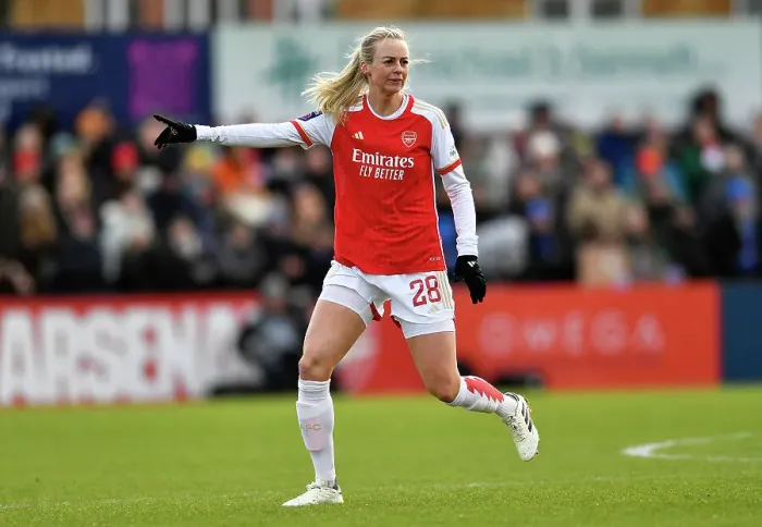 Framed Print : Arsenal Women vs. Everton Women: Barclays Super League Showdown at Meadow Park (2023-24)