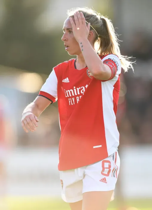 Framed Print : Arsenal Women vs Everton Women: Jordan Nobbs in Action - Barclays FA WSL Match, 2021