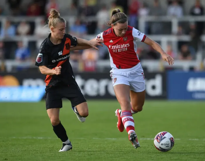 Framed Print : Arsenal Women vs Everton Women: McCabe vs Maier - FA WSL Showdown at Meadow Park (2021-22) Framed Print : Arsenal Women vs Everton Women: McCabe vs Maier - FA WSL Showdown at Meadow Park (2021-22)