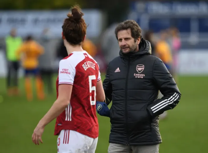 Framed Print : Arsenal Women vs Everton Women: Montemurro and Beattie Discuss 2020-21 FA WSL Match