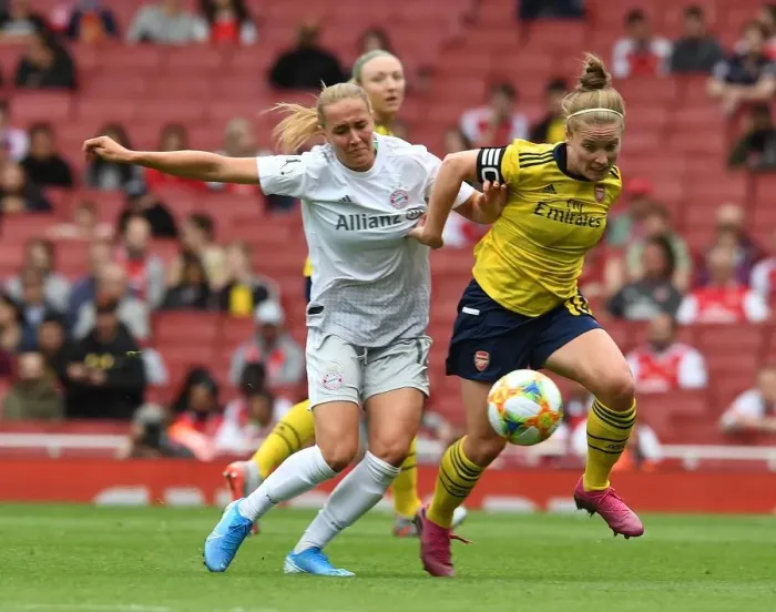 Framed Print : Arsenal Women vs. FC Bayern Munich: Emirates Cup Clash (2019-20) Framed Print : Arsenal Women vs. FC Bayern Munich: Emirates Cup Clash (2019-20)
