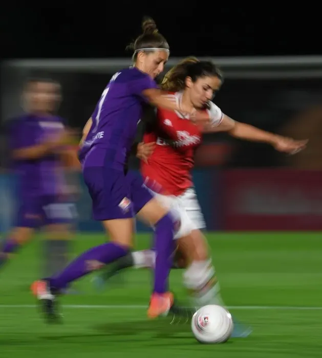 Framed Print : Arsenal Women vs. Fiorentina Women: A Battle in the UEFA Women's Champions League Framed Print : Arsenal Women vs. Fiorentina Women: A Battle in the UEFA Women's Champions League
