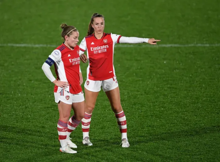 Framed Print : Arsenal Women vs HB Koge: Kim Little and Lia Walti in Action - UEFA Women's Champions League Framed Print : Arsenal Women vs HB Koge: Kim Little and Lia Walti in Action - UEFA Women's Champions League