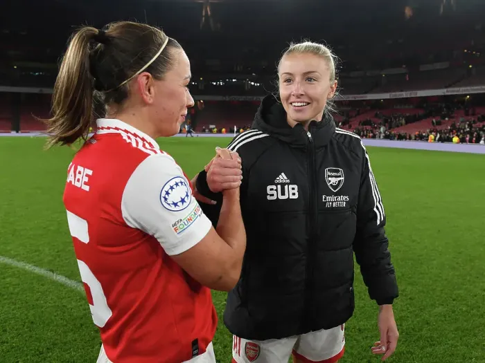 Framed Print : Arsenal Women vs Juventus Women: Battle in the UEFA Champions League at Emirates Stadium