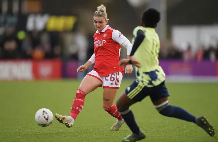 Framed Print : Arsenal Women vs Leeds United Women: FA Cup Fourth Round Battle at Meadow Park