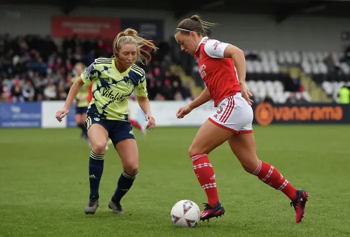 Framed Print : Arsenal Women vs Leeds United Women: FA Cup Fourth Round Showdown at Meadow Park